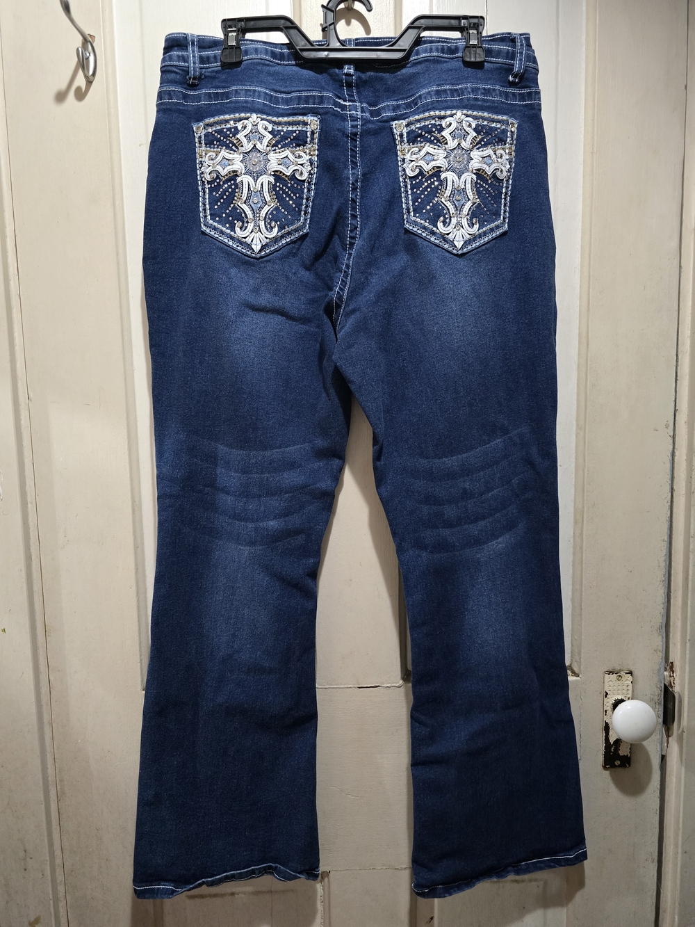 SKY Women’s Dark Blue Bootcut Jeans - Picture 2 of 4